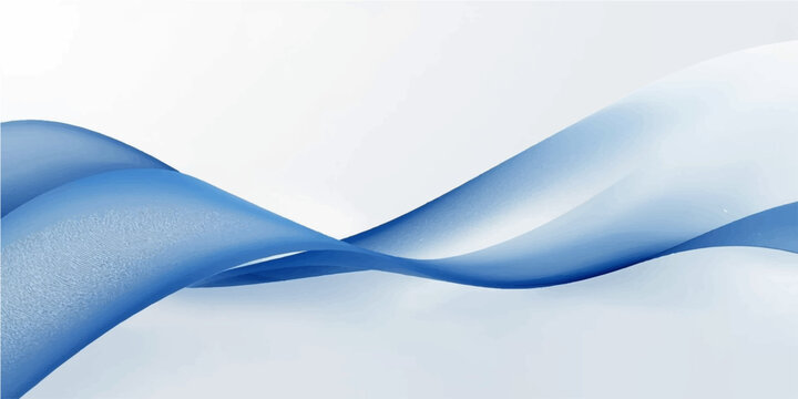 Blue abstract satin background featuring a fluid wave pattern with light vector curves and digital motion texture for a modern wallpaper design