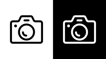 Camera With Icon Set Design