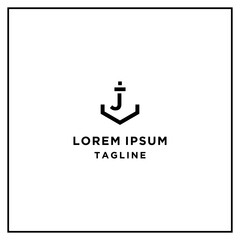 Obraz premium jv monogram logo