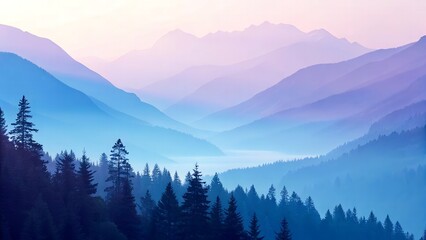 Airy Blue Lavender Gradient Mesh with Soft Blur Effect