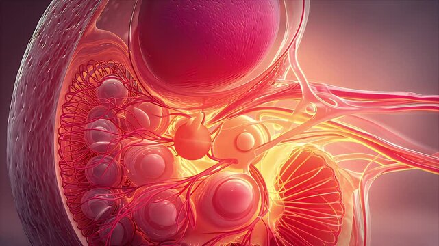 3D Fetus in Womb, Human Embryo Growth and Development, Embryo Growth background