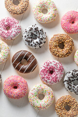 Homemade and sweet donuts as takeaway dessert.