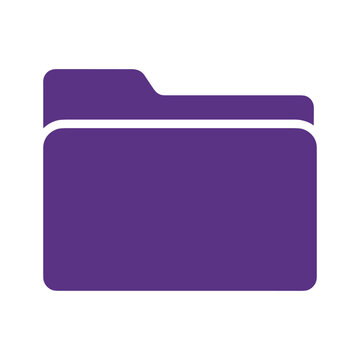 Purple folder icon on white background