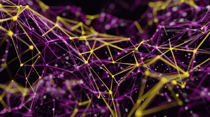 Digital Network: A captivating display of interconnected nodes and lines forms a complex network, symbolizing the intricate web of digital information. The image evokes a sense of connectivity.