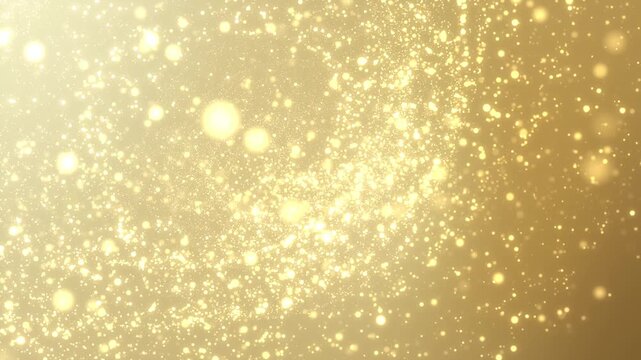 パーティクル　キラキラ　背景　金　ループ