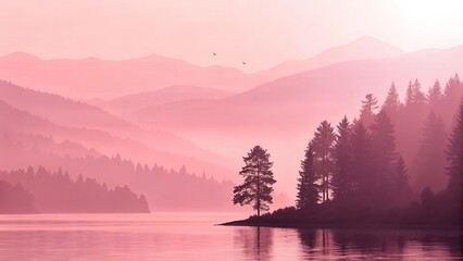 Dreamy Blush Rose Pink Mesh Gradient with Subtle Soft Luminosity