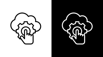 Saas Platform With Icon Set Design