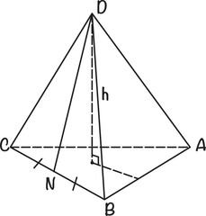 Mathematical Geometry Illustration with Circles, Angles, and Symmetry