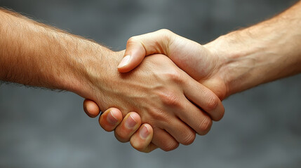 Close-up of handshake between two people symbolizing partnership, trust, agreement, and professional collaboration.