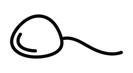 Simple line drawing of a balloon on white background