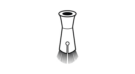 Simple line drawing of a brush