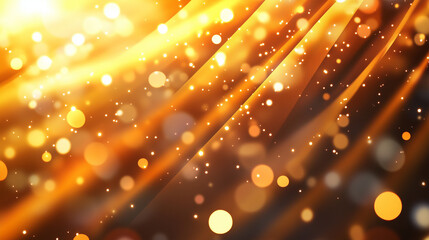 Golden celebration background with glowing bokeh and sparkles
