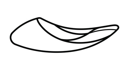 Simple line drawing of a shell