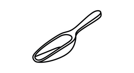 Simple line drawing of a spoon