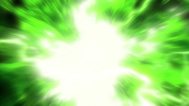 The electric shock in the black background.