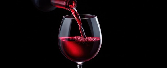 Fototapeta premium Pouring rich red wine into a cup or tumbler for sipping enjoyment