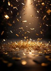golden confetti