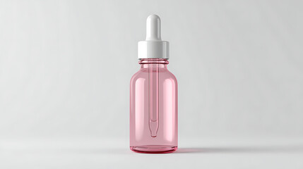Pink Dropper Bottle on White Surface