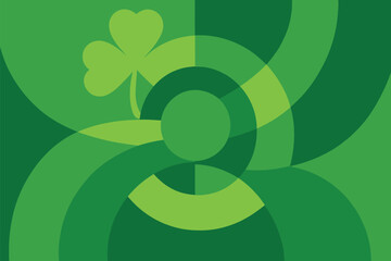 Clean geometric St. Patrick’s Day design expressing joyful spring 