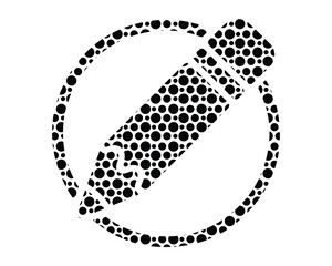 Illustration of edit icon with dotted pencil and circle outline