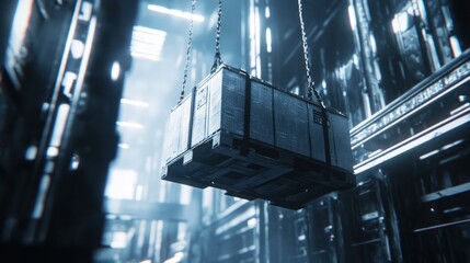 Industrial cargo box warehouse