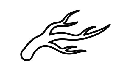Obraz premium Stylized hand reaching out with fingers extended