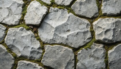 Natural Stone Texture with Moss and Subtle Shadows