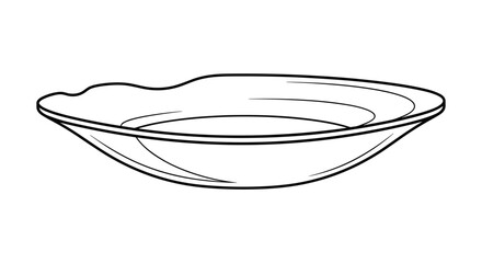 Simple line drawing of a bowl