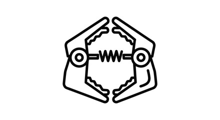 Handshake with spring inside