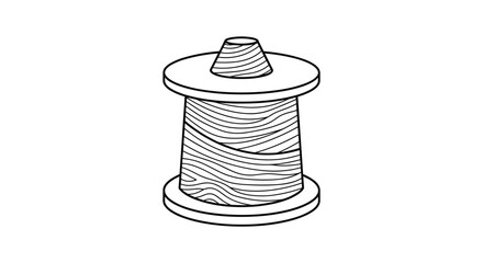 Spool of thread isolated on white background