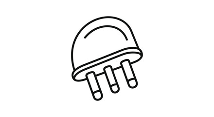 Simple line drawing of electronic component