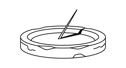 Simple line drawing of a compass