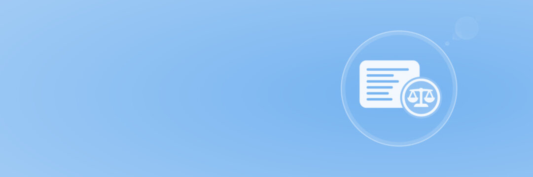 Header Bild Medienrecht Content Text Icon mit Waage Vektor copy space svg unter 60 kB
