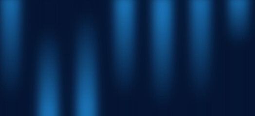 Dark blue blurred background with soft vertical light effect. Futuristic banner with soft blurred light rays.
