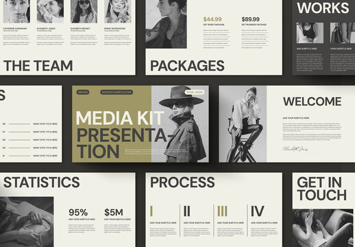 Media Kit Presentation Template with Minimal Layouts for Professional Branding