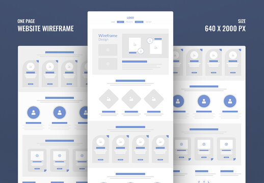 Landing Page Wireframe Template Layout