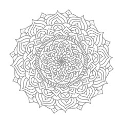Lineal hand drawn luxury mandala round ornament background