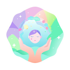 A vector icon of about wellness well-being