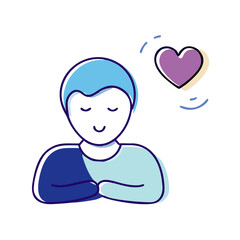 A vector icon of about wellness well-being