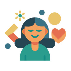 A vector icon of about wellness well-being