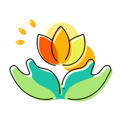 A vector icon of about wellness well-being