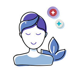 A vector icon of about wellness well-being