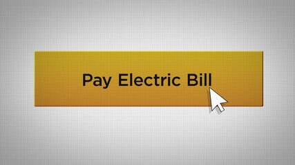 E-Commerce Series - Mouse Pushes Pay Electric Bill Button