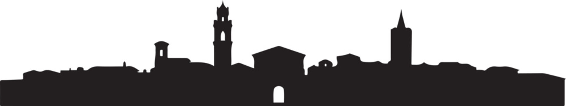 Forli Skyline Italy Cityscape. design Vector black silhouette
