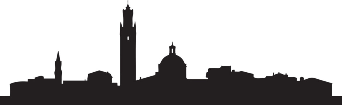 Forli Skyline Italy Cityscape. design Vector black silhouette