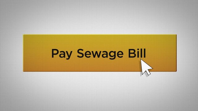E-Commerce Series - Mouse Pushes Pay Sewage Bill Button