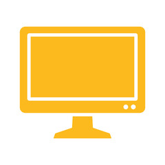 Computer monitor icon with blank screen