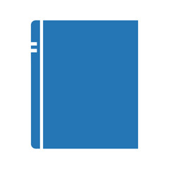 Blue book icon on white background