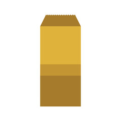 Brown paper bag with serrated edge