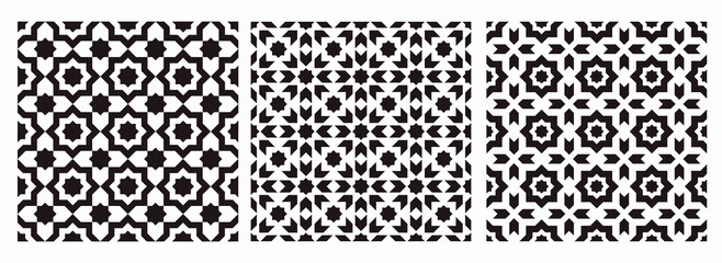 Islamic Geometric Seamless Patterns &ndash; Moroccan Ornamental Tile Backgrounds